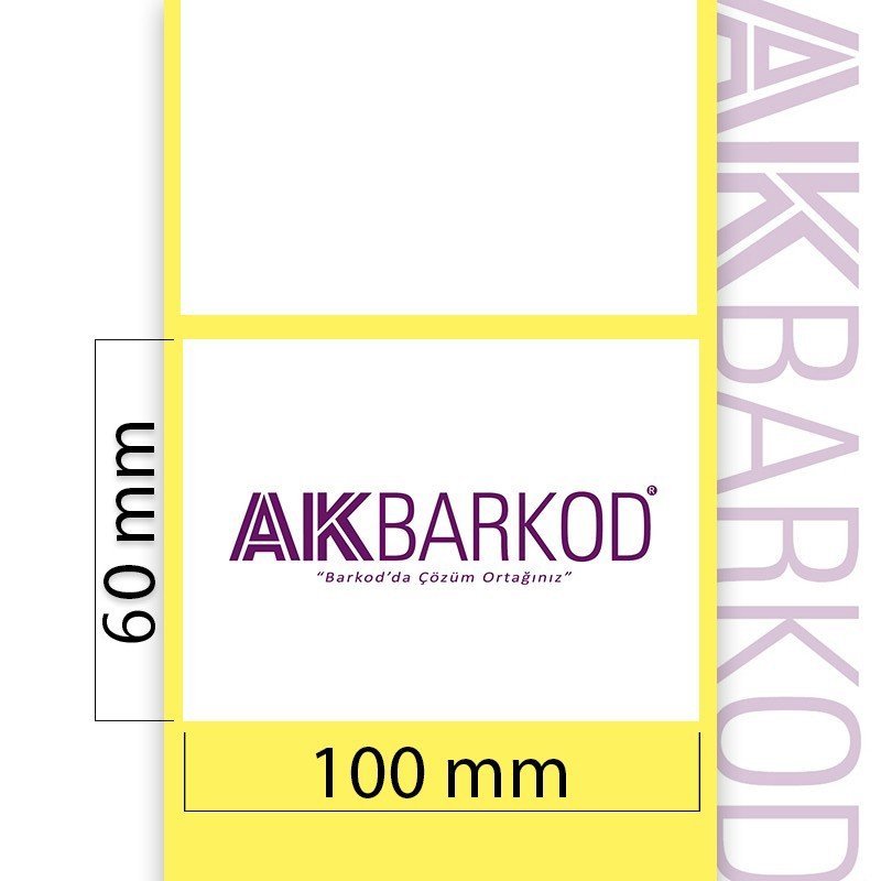 60 x 100 mm Tekli Termal Sticker (500)