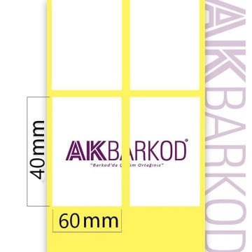 40 x 60 mm 2'li Ayrık Kuşe Yapışkanlı Etiket (2.000)