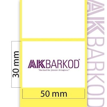 30 x 50 mm Tekli Termal Sticker (2.000)