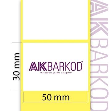 30 x 50 mm Tekli Termal Sticker (2.000)