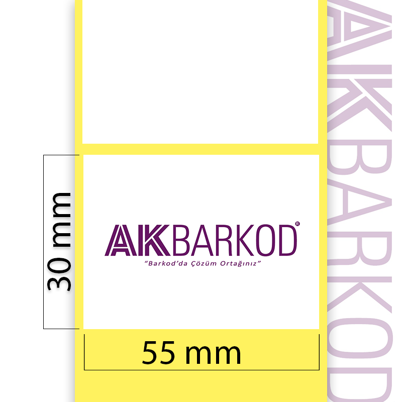 30 x 55 mm Tekli Termal Sticker (2.000)