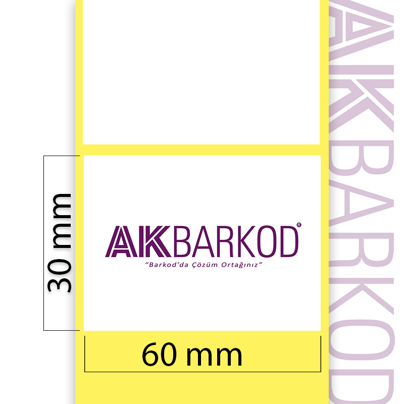 30 x 60 mm Tekli Termal Sticker (1.000)