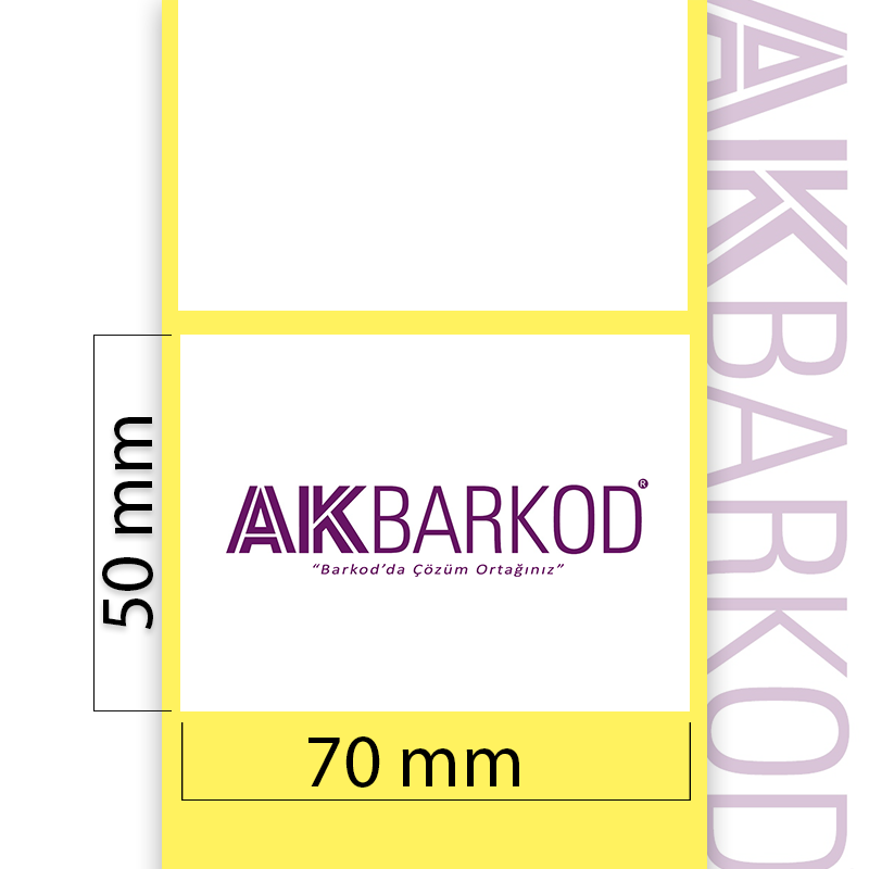 50 x 70 mm Tekli Termal Sticker (1.000)